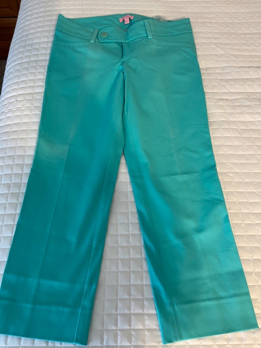 NWOT Lilly Pulitzer Womens Blue Luxury Capri Pants 8